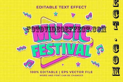 Music Festival 3d Vector Editable Text Effect - V6U4YBN