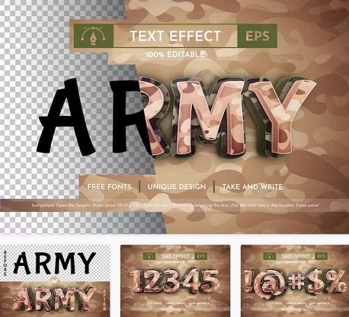 Army - Editable Text Effect - 91865942
