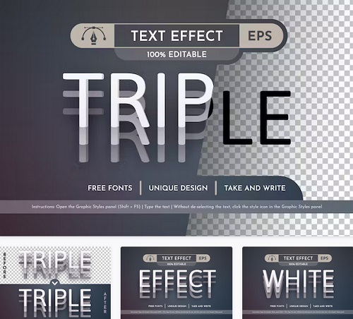 Triple - Editable Text Effect - 91726124