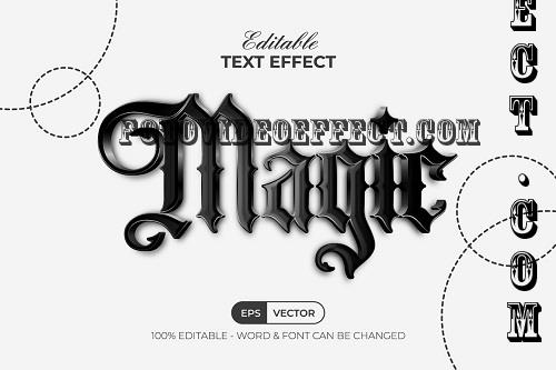 Magic Text Effect Black Style - 91884127