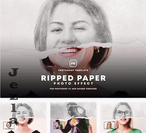 Ripped Paper Effect - E4ZUUBX