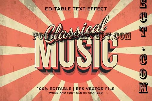 Classical Music 3d Vector Editable Text effect - BPZTCTX