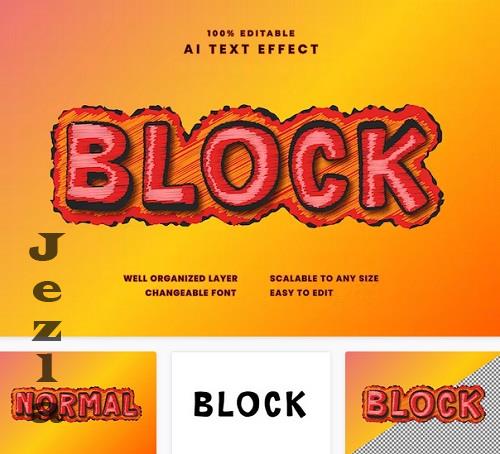 Block Text Effect - 3RYA5N9