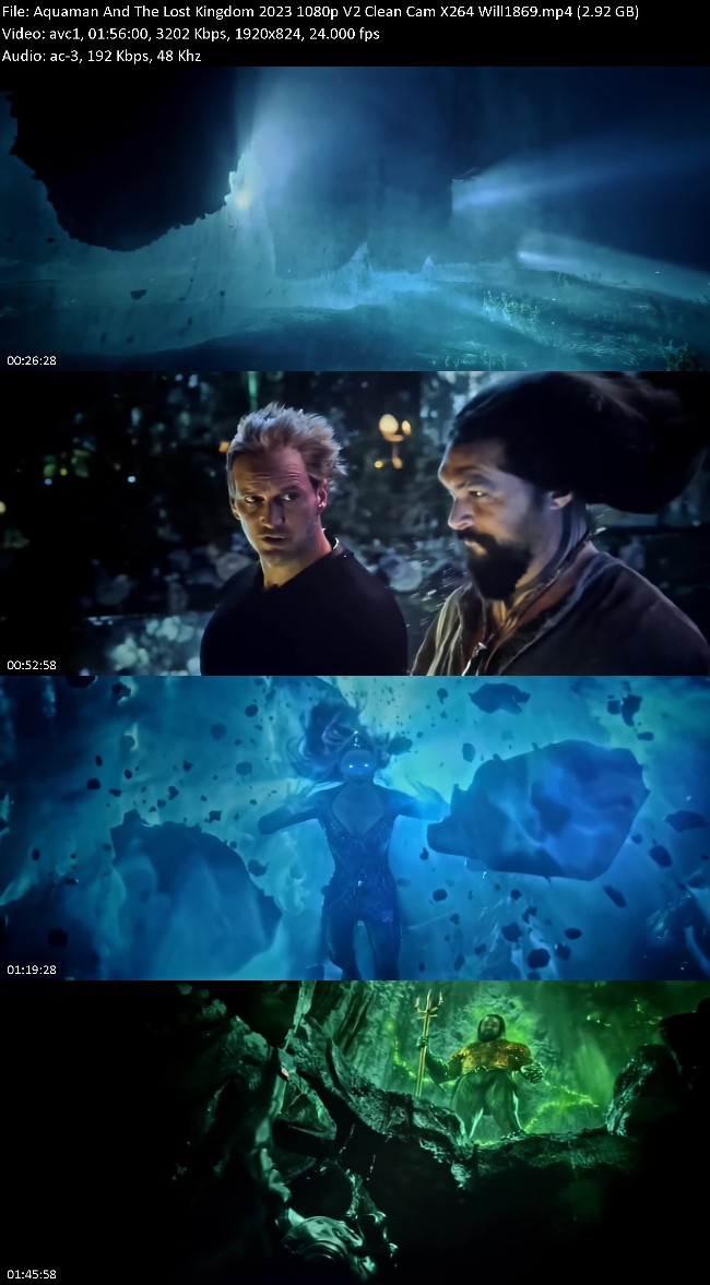 Aquaman And The Lost Kingdom (2023) 1080p V2 Clean Cam X264 Will1869