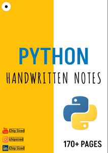 Python Handwritten Notes (Clear Definitions and Examples)