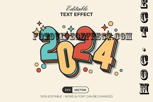 2024 Text Effect Colorful Fun Style - 91698538