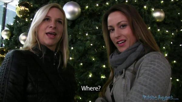 Simone And Bianca Sisters fuck two big cocks for Xmas [PublicAgent] (FullHD 1080p)