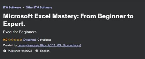 Microsoft Excel Mastery From Beginner to Expert