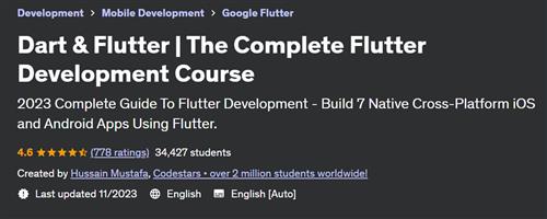 Udemy – Dart & Flutter – The Complete Flutter Development Course