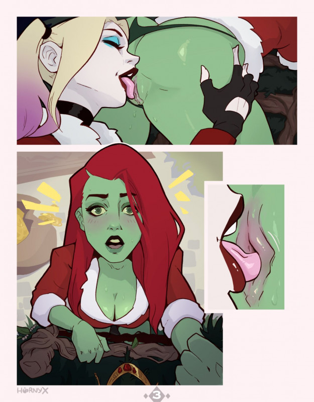 Hornyx - Harley & Ivy's Christmas Kiss Porn Comics
