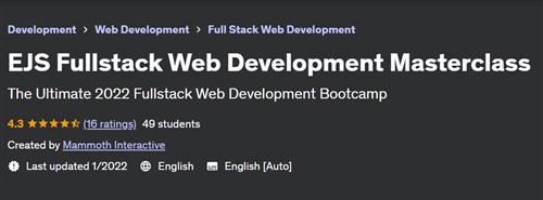EJS Fullstack Web Development Masterclass