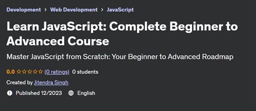 Learn JavaScript – Complete Beginner to Advanced Course