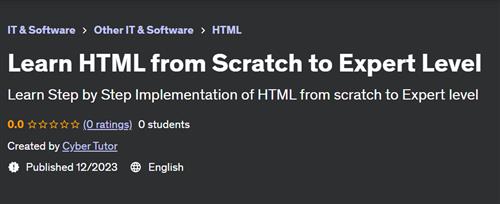 Learn HTML from Scratch to Expert Level