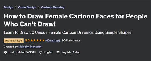 How to Draw Female Cartoon Faces for People Who Can't Draw!