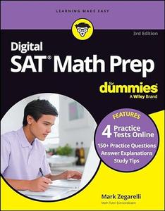 Digital SAT Math Prep For Dummies Book + 4 Practice Tests Online, Updated for the NEW Digital Format, 3rd Edition