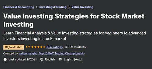 Value Investing Strategies for Stock Market Investing