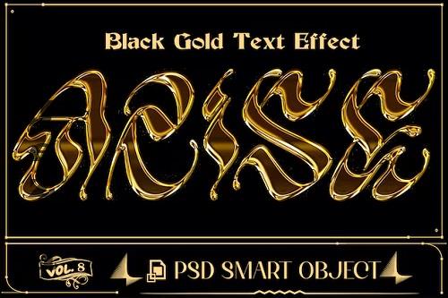 Golden Black Text Effect Photoshop - GBCX5S2