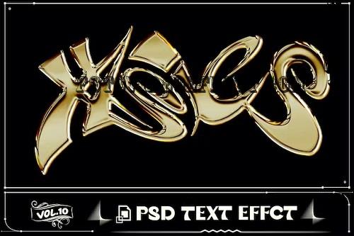New Year Gold Text Effect - F4SPFPG