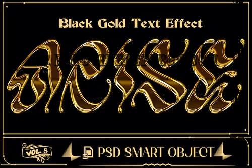 Golden Black Text Effect Photoshop - GBCX5S2