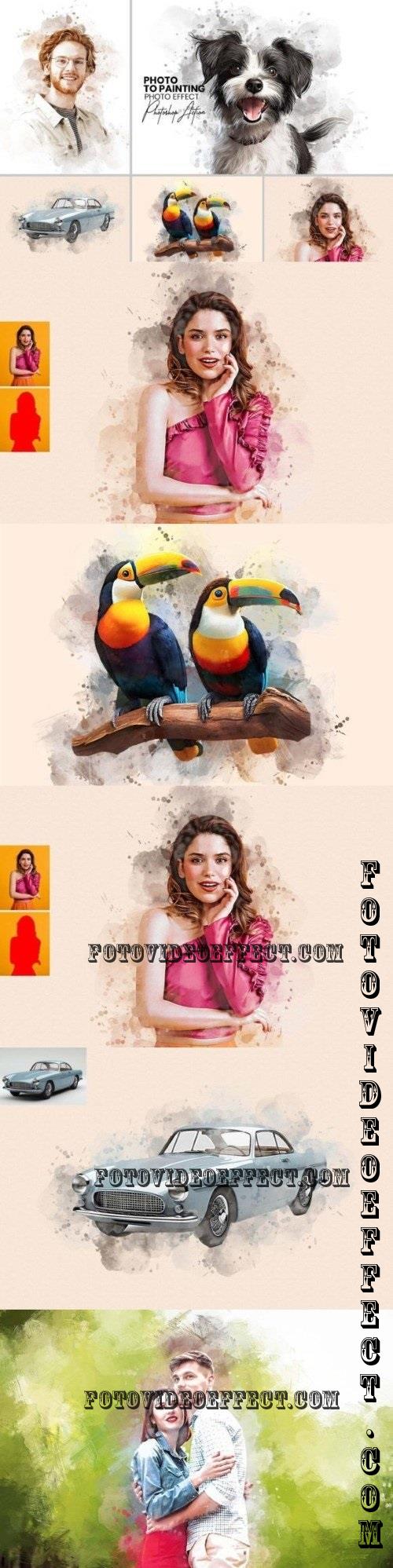 Photo to Painting Photoshop Action - 91921041
