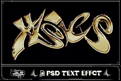 New Year Gold Text Effect - F4SPFPG