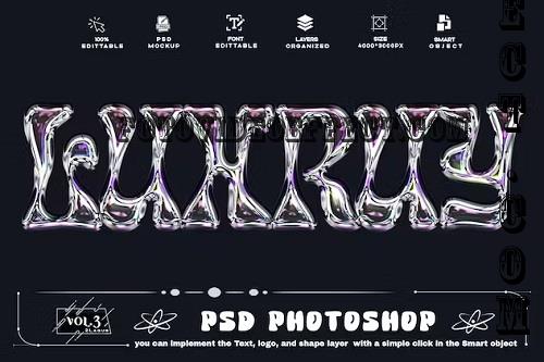 Luxury Holographic Style Text Effect PSD Template - BQPFU86