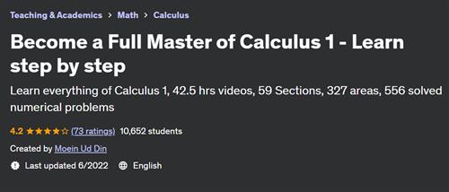 Become a Full Master of Calculus 1 – Learn step by step