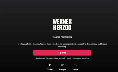 MasterClass – Werner Herzog Teaches Fillmmaking