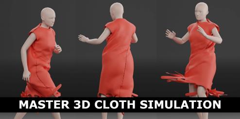 Master 3D Cloth Simulation  Blender