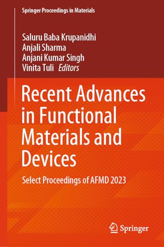 Recent Advances in Functional Materials and Devices Select Proceedings of AFMD 2023