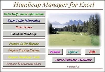 Handicap Manager 7.0.7.0  for Excel
