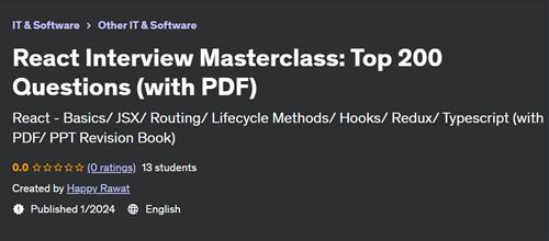 React Interview Masterclass Top 200 Questions (with PDF)