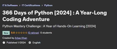 366 Days of Python [2024] – A Year–Long Coding Adventure