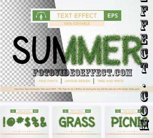 Summer Grass - Editable Text Effect - 91896948