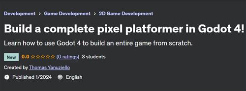 Build a complete pixel platformer in Godot 4!