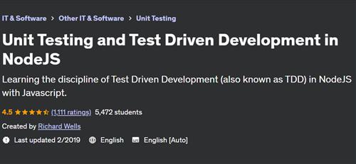 Unit Testing and Test Driven Development in NodeJS