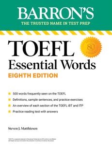 TOEFL Essential Words (Barron’s Test Prep), 8th Edition