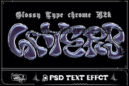 Glossy Typo Chrome Text Effect Photoshop - SGTRQGJ