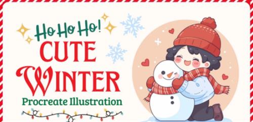 Frosty Friends Drawing Cute Kids Building Snowmen  Procreate