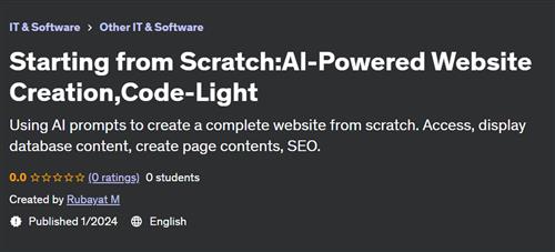 Starting from Scratch – AI–Powered Website Creation,Code–Light