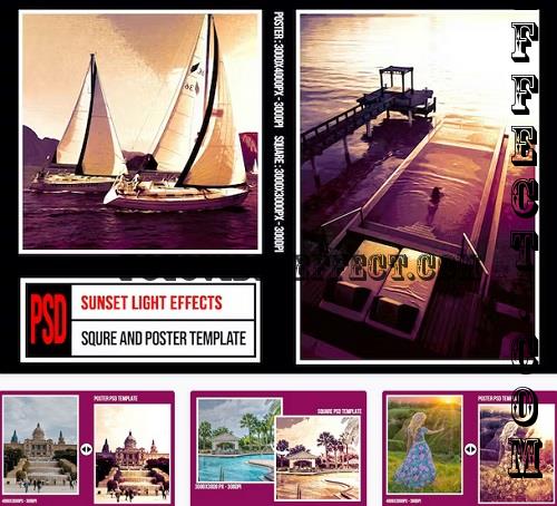Square & Poster - Sunset Light Effects - LKALEHN