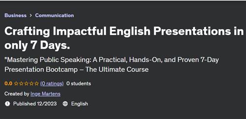 Crafting Impactful English Presentations in only 7 Days