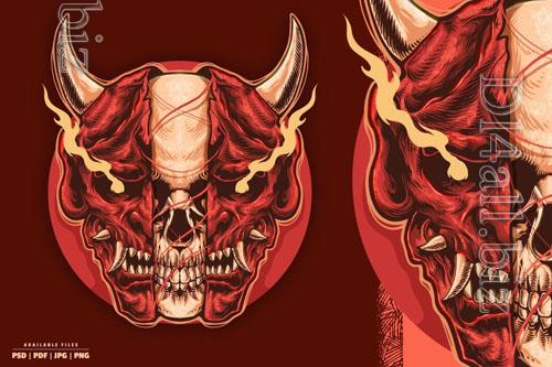 Devil Skull Illustration