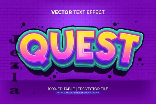 Quest Game Editable Text Effect - 9HRZAS7