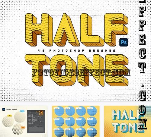 Halftone Photoshop Brushes - 91934927