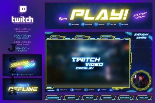 Twitch Neon Gaming Kit - 10197653