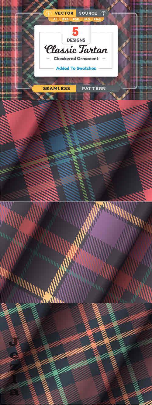 Set 5 Tartan Seamless Patterns - 8454067