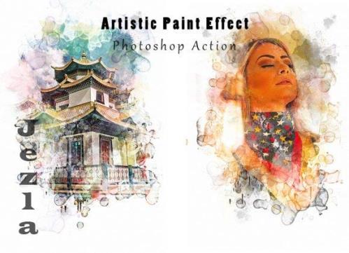 Artistic Paint Effect PS Action - 8455109