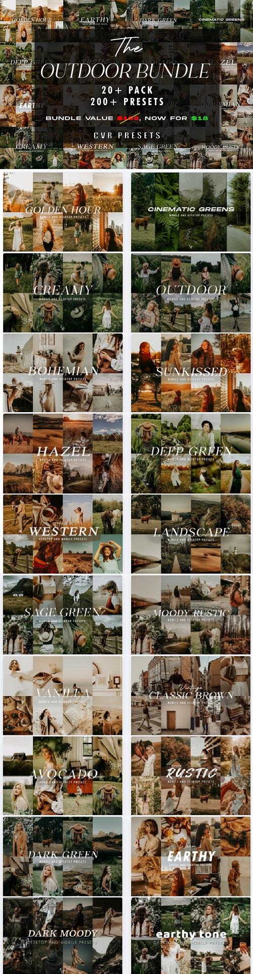 The Outdoor Lightroom Presets Bundle - 20 Premium Graphics