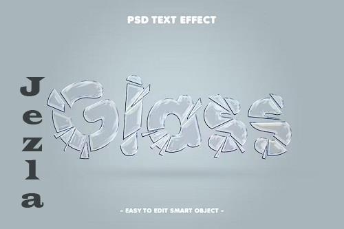 Transparent Shattered Glass Psd Text Effect - STXMGD8